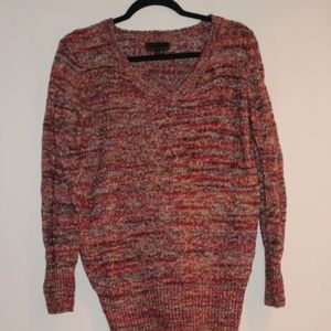 Maroon Multi-Colored Sweater